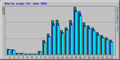 Hourly usage for June 2021