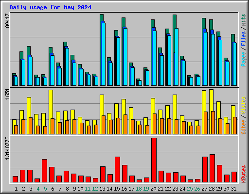 Daily usage for May 2024