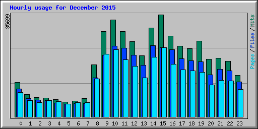 Hourly usage for December 2015