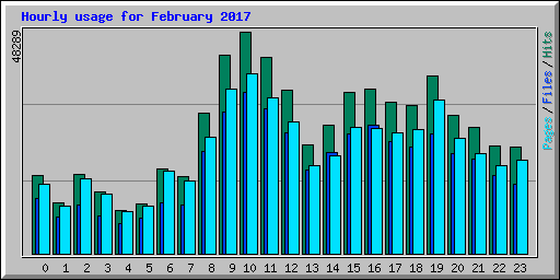 Hourly usage for February 2017