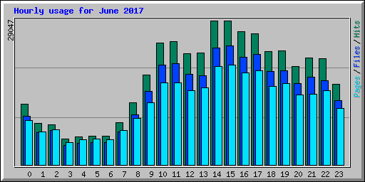 Hourly usage for June 2017