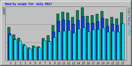 Hourly usage for July 2017