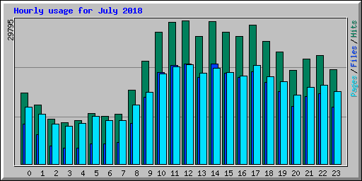Hourly usage for July 2018