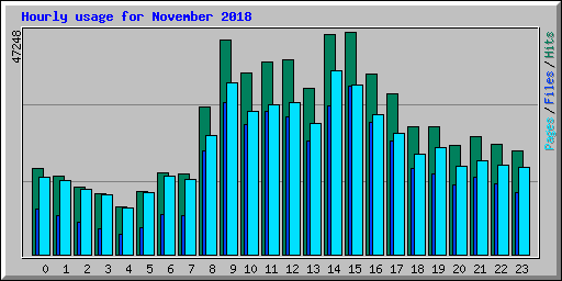 Hourly usage for November 2018