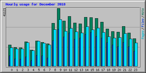 Hourly usage for December 2018