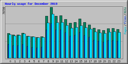 Hourly usage for December 2019