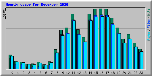 Hourly usage for December 2020