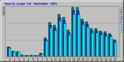 Hourly usage for September 2021