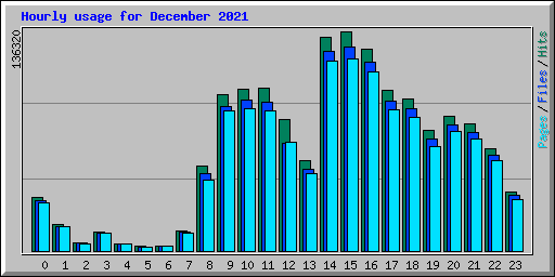 Hourly usage for December 2021