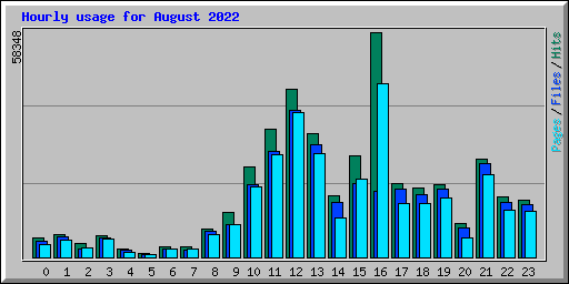 Hourly usage for August 2022