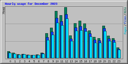 Hourly usage for December 2023