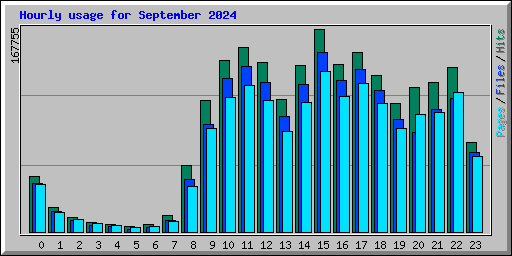 Hourly usage for September 2024