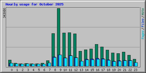 Hourly usage for October 2025