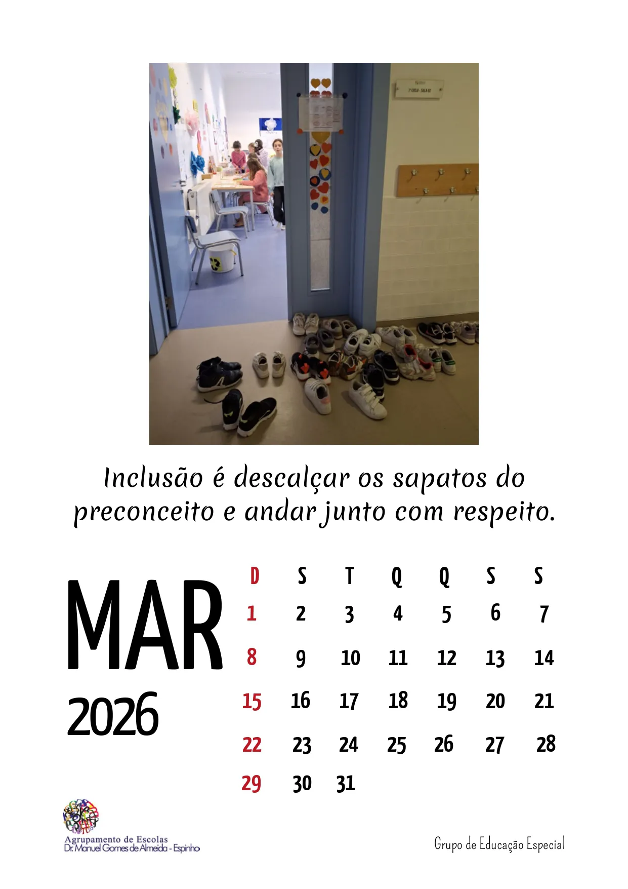 Calendário de Março
